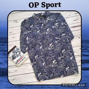 OP Sport Men’s button down beach shirt. XL